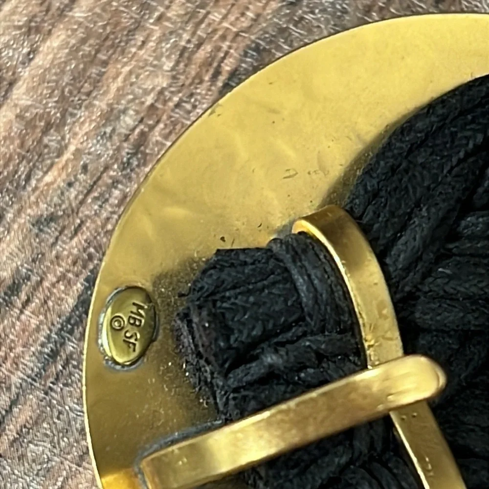 Marjorie Baer vintage braided Belt with metal buckle and beaded fringe detail - Picture 7 of 13